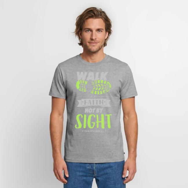 Walk by Faith Not by Sight - Lime & Gray