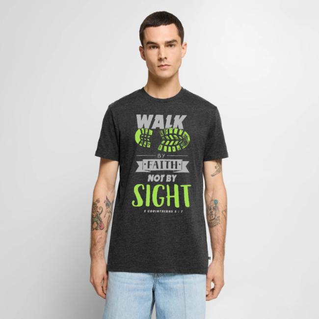 Walk by Faith Not by Sight - Lime & Gray