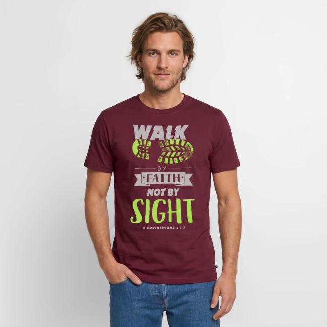 Walk by Faith Not by Sight - Lime & Gray