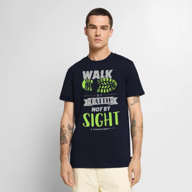 Walk by Faith Not by Sight - Lime & Gray