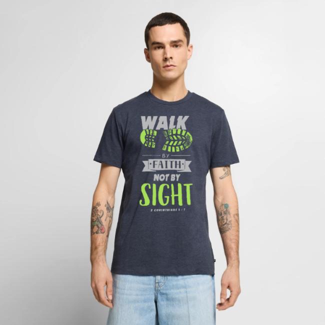 Walk by Faith Not by Sight - Lime & Gray