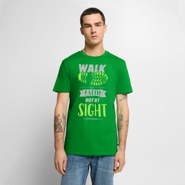 Walk by Faith Not by Sight - Lime & Gray