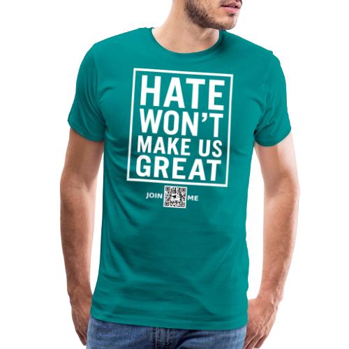 Hate (white, front-facing) - Men's Premium T-Shirt