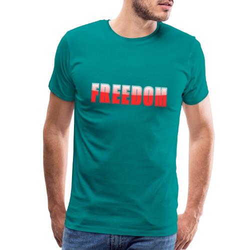 Freedom Typography Design - Men's Premium T-Shirt