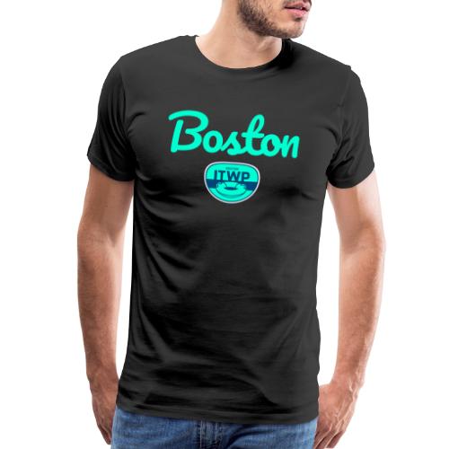 Classic Boston Baseball Script - Men's Premium T-Shirt