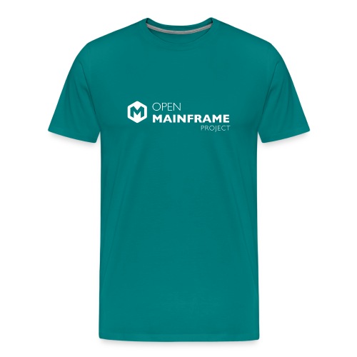 Open Mainframe Project - White Logo - Men's Premium T-Shirt