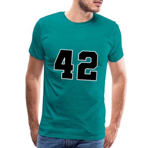 Varsity Number 42 Sports Style - Men's Premium T-Shirt