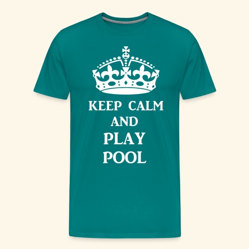 keep calm play pool wht - Men's Premium T-Shirt