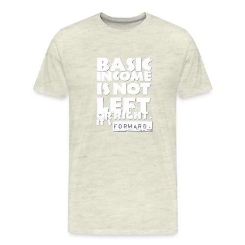 BI is not left or right all white - Men's Premium T-Shirt