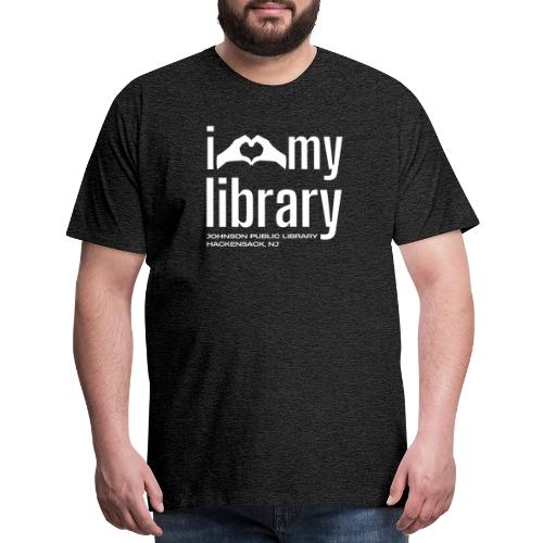 I Love My Library (White) - Men's Premium T-Shirt