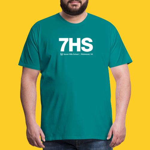 7HS logo white - Men's Premium T-Shirt