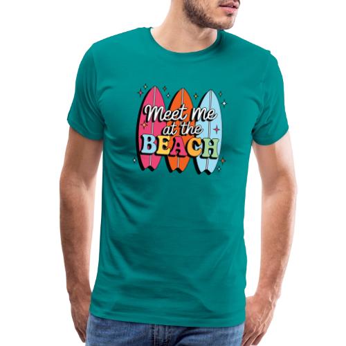 Meet Me At The Beach - Retro Surfboards - Men's Premium T-Shirt