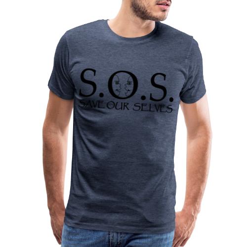 SOS Black on Black - Men's Premium T-Shirt