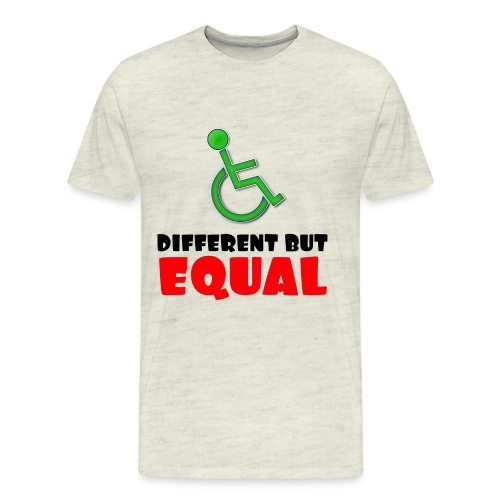Different but EQUAL, wheelchair equality - Men's Premium T-Shirt