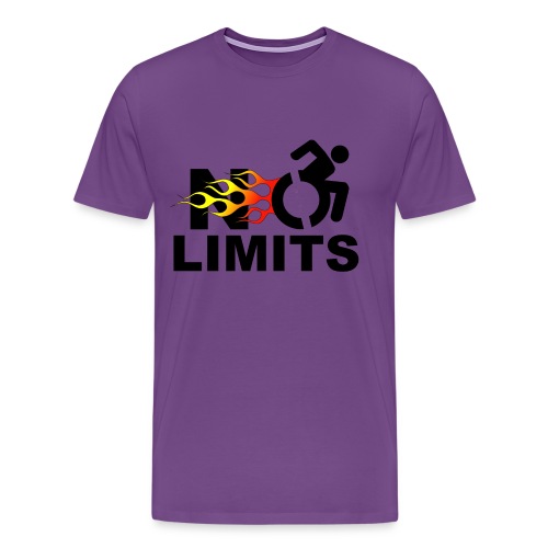 No limits for me with my wheelchair - Men's Premium T-Shirt