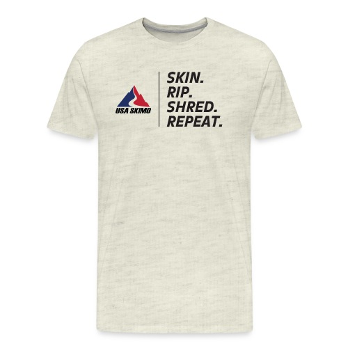 Skin. Rip. Shred. Repeat. w/Color Logo - Men's Premium T-Shirt