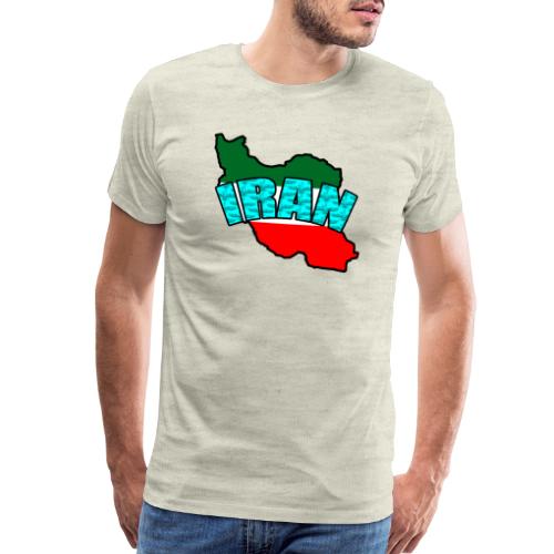 Iran Map Faravahar - Men's Premium T-Shirt