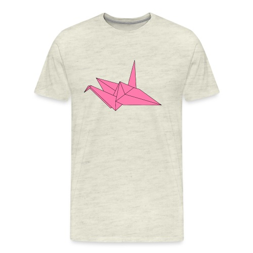 Origami Paper Crane Design - Pink - Men's Premium T-Shirt