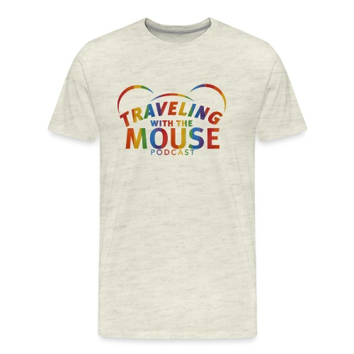 TravelingWithTheMouse logo transparent Rainbow Cr - Men's Premium T-Shirt