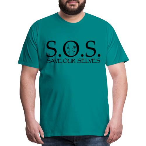 SOS Black on Black - Men's Premium T-Shirt
