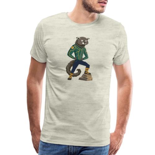 Raccoon Ranger in Neon Armor - Men's Premium T-Shirt