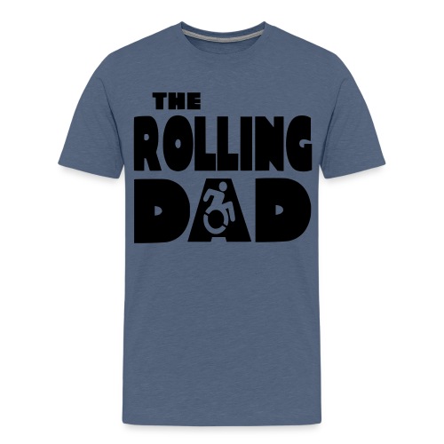 Rolling dad in a wheelchair - Men's Premium T-Shirt