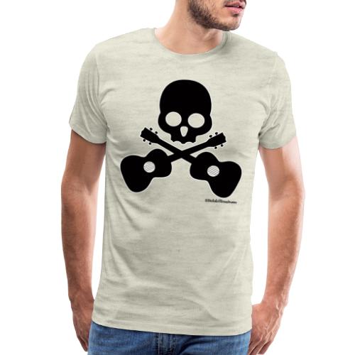 Skull & Cross Uke - Black - Men's Premium T-Shirt