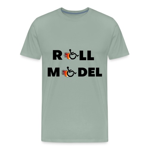 Roll model in a wheelchair, for wheelchair users - Men's Premium T-Shirt