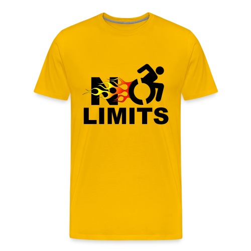 No limits for me with my wheelchair - Men's Premium T-Shirt