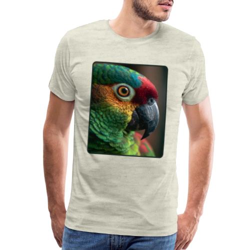 Colorful Parrot Close-Up Design - Men's Premium T-Shirt