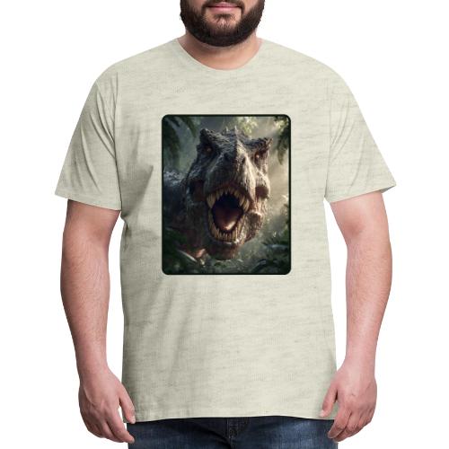 T Rex Jungle Roar Design - Men's Premium T-Shirt