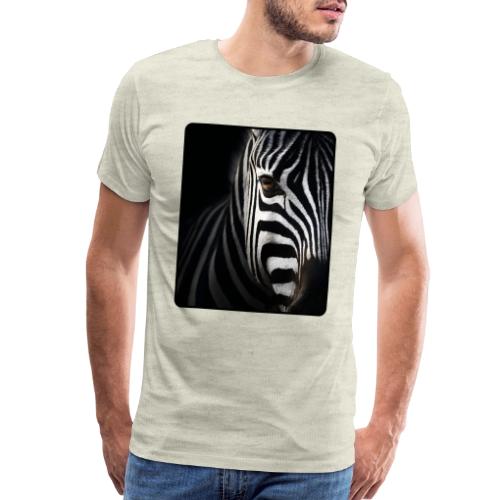 Zebra High Contrast Portrait Design - Men's Premium T-Shirt
