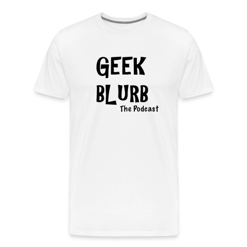 Geek Blurb (Transparent, Black Logo) - Men's Premium T-Shirt