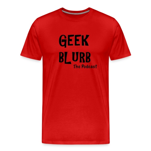 Geek Blurb (Transparent, Black Logo) - Men's Premium T-Shirt