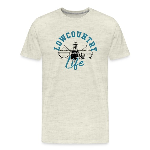 Shrimp Boat, Lowcountry Life Blue - Men's Premium T-Shirt