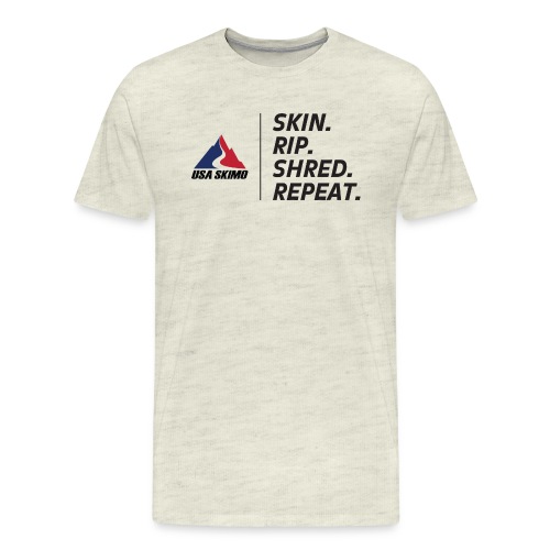 Skin. Rip. Shred. Repeat. w/Color Logo - Men's Premium T-Shirt