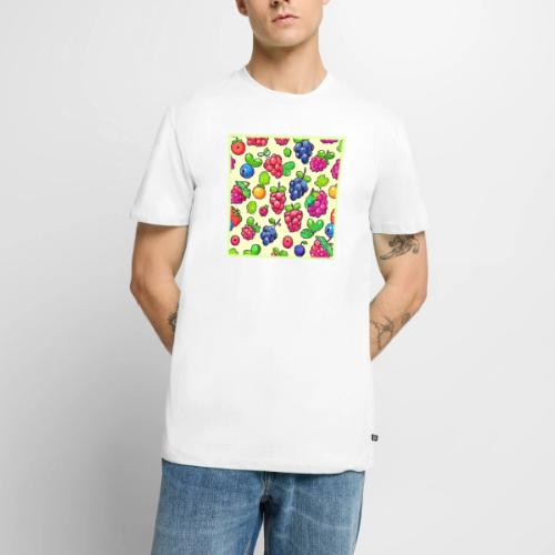 Berry Fruit Pattern Design - Men's Premium T-Shirt