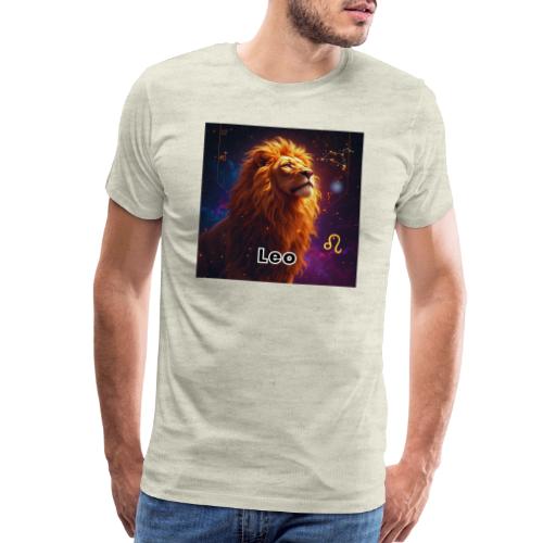 Leo zodiac designs, constellations, universe - Men's Premium T-Shirt