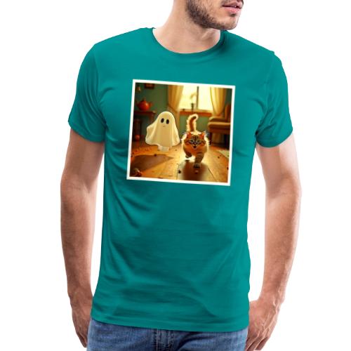 Funny Kitten Spooky Friend - Men's Premium T-Shirt