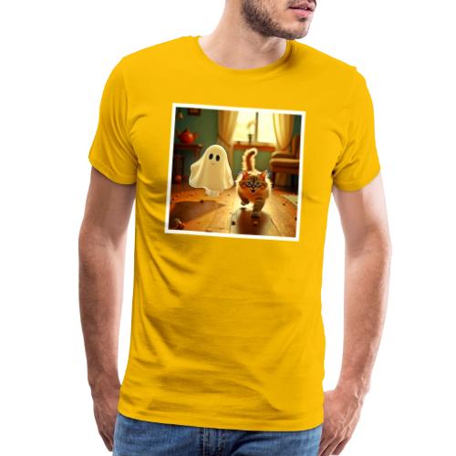 Funny Kitten Spooky Friend - Men's Premium T-Shirt