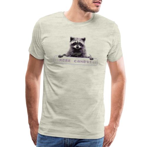 Raccoon protesting for sweets - Men's Premium T-Shirt