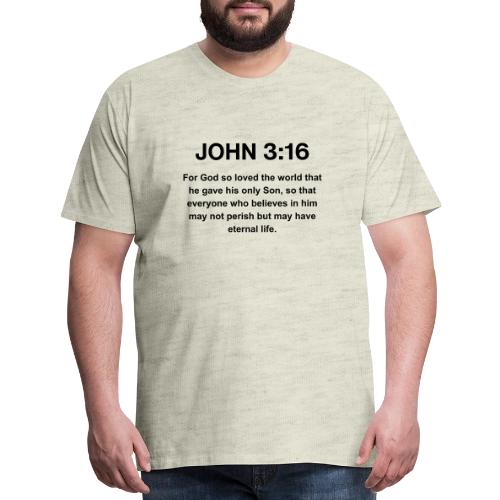 John 3:16 Christian Apparel – Bible Verse Clothing - Men's Premium T-Shirt