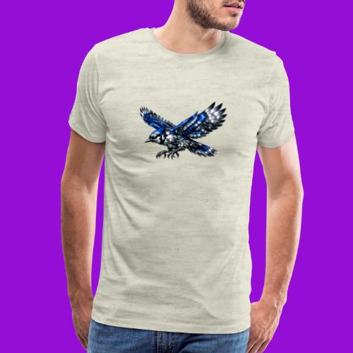 Silver Blue Jay Dive - Men's Premium T-Shirt