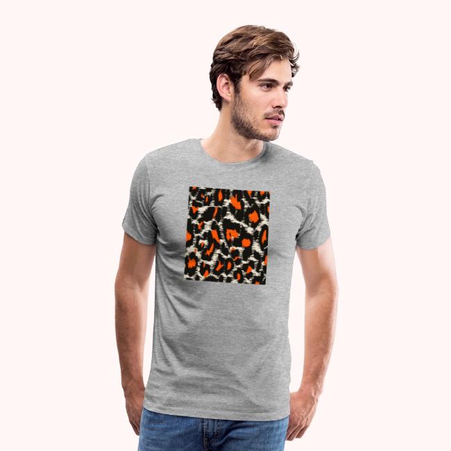 orange and black shaded leopard pattern