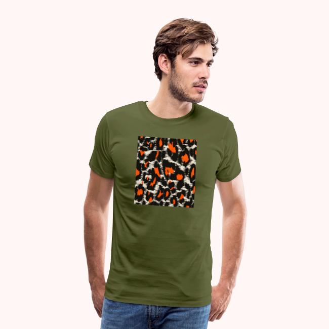 orange and black shaded leopard pattern