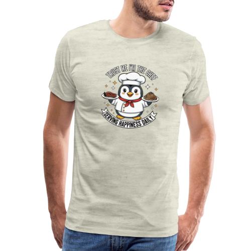 cute Penguin Chef-Funny Cartoon Daily Happiness - Men's Premium T-Shirt
