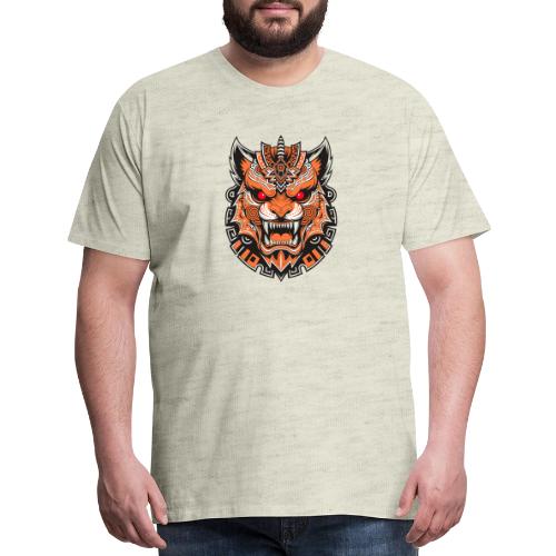 Tribal Demon Wolf Mask - Men's Premium T-Shirt