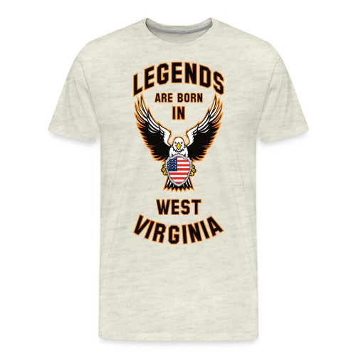 Legends are born in West Virginia - Men's Premium T-Shirt