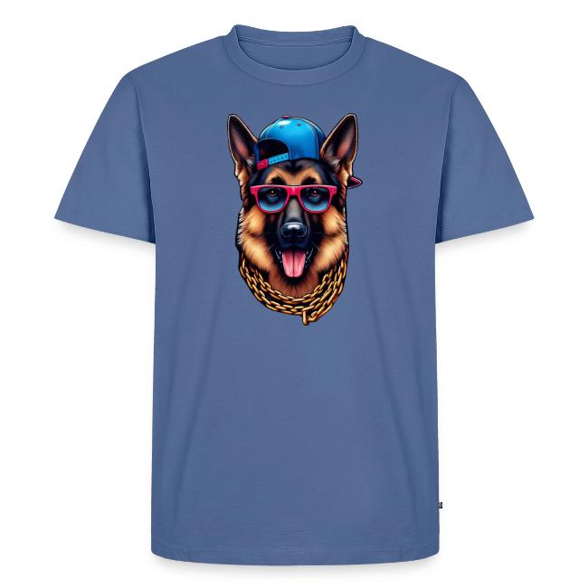 Cute German Shepherd Wearing a Cap