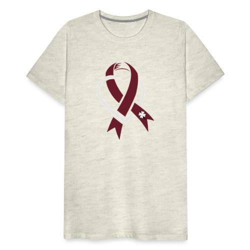 TB Multiple Myeloma Awareness Ribbon and Heart - Men's Premium T-Shirt
